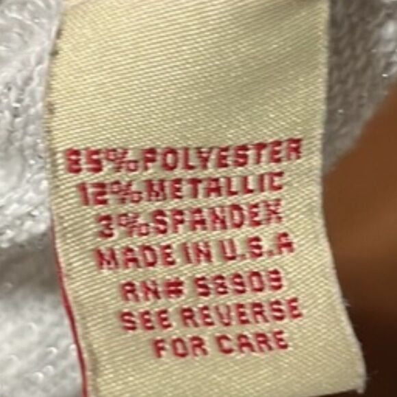 Reba Ligthtweight Ivory Floral Knit Sweater Metallic Embellishments Size Large - Picture 6 of 8